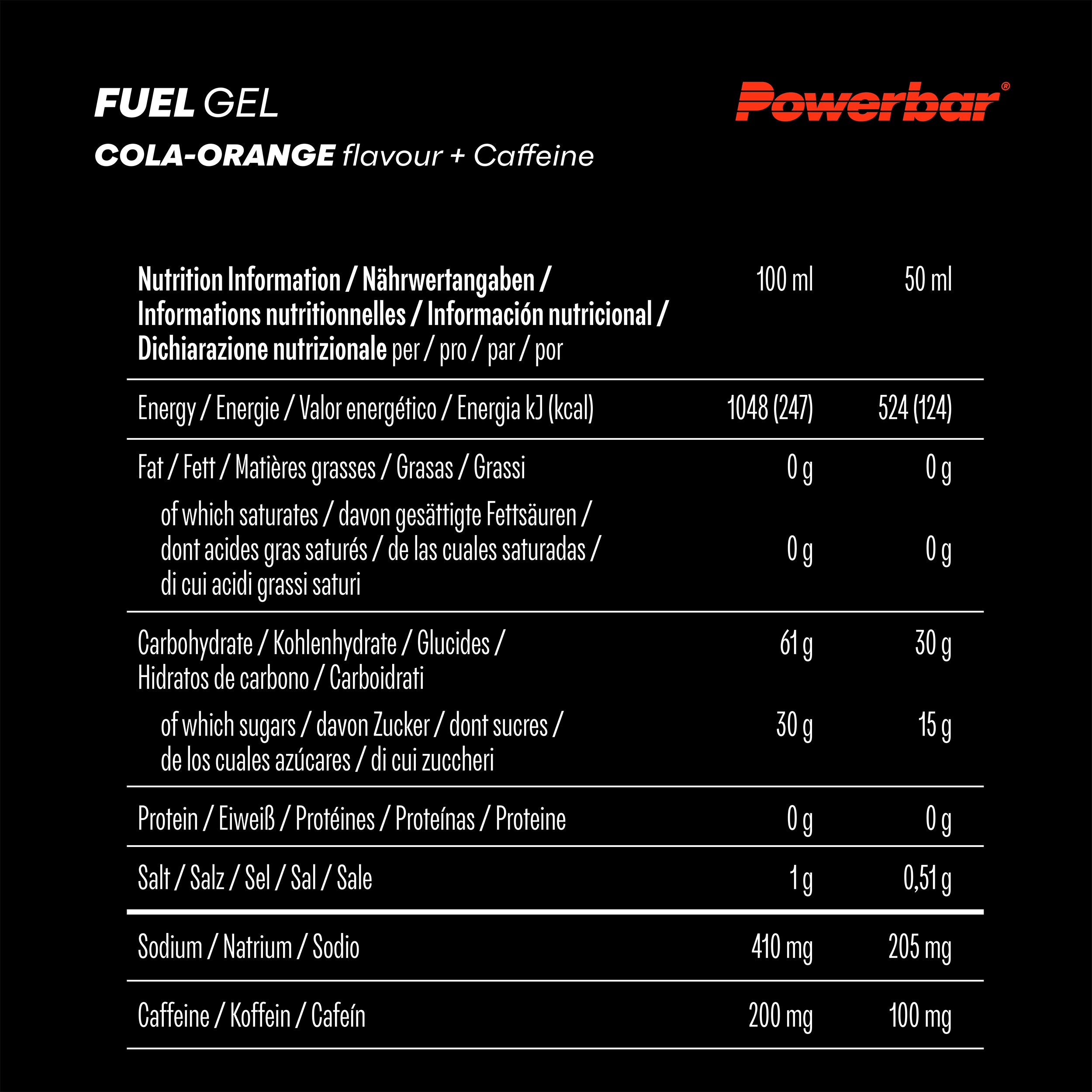 nutrition image for Fuel Gel 30 - 4 Gels (4x50ml) Cola-Orange (+ Koffein)