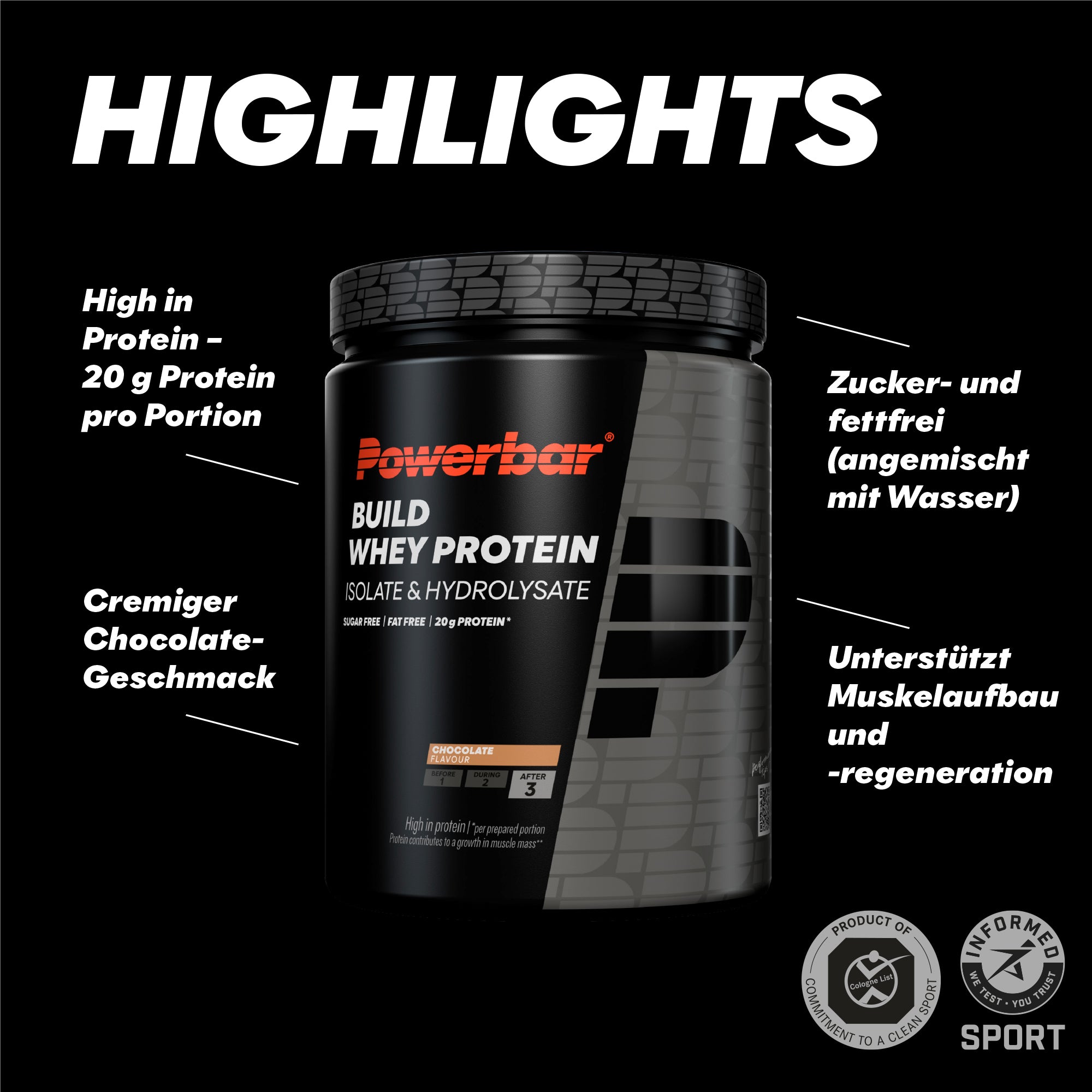 highlight image for Build Whey Protein Isolate & Hydroisolate 572g Powder - Box (1x550g) Chocolate