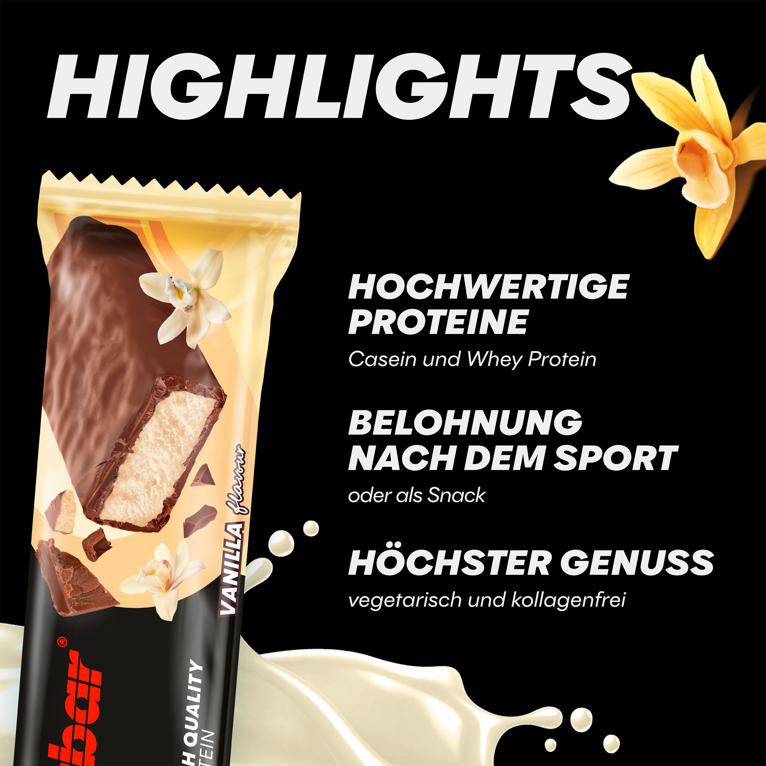 highlight image for Protein+ Low in Sugars - 1 Box (16 x 35g) Vanilla