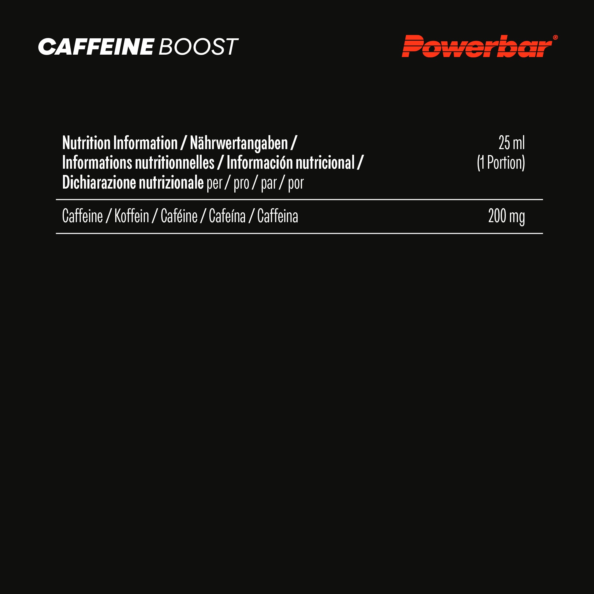 nutrition image for Black Line Caffeine Boost - 1 Box (20 x 25ml) Neutral (+ Koffein)